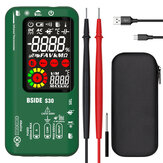 Multimètre intelligent BSIDE S30 avec mesure de température infrarouge Écran couleur Haute précision Mesure de tension, courant, résistance et capacité