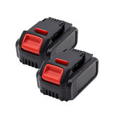 2Pcs 20V 4.0Ah Replaceable Power Tool Battery Replacement For Dew DCB200 DCB180 DCB181 DCB182 DCB184 DCB201 DCB203 DCB204 DCB205 XR Cordless Battery Power Tool