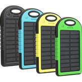 Solar Energy Power Bank Case 5000mAh Solar Power Bank Dual 2 USB Waterproof Portable Charger Case 1A