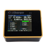 Carregador inteligente de bateria iCharger X6 800W 30A DC com tela LCD de balanceamento