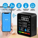 5-in-1-Bluetooth-verbundener Kohlendioxid-Tester zur Erkennung von TVOC-Formaldehydkonzentrierter Luftqualität, Temperatur, Luftfeuchtigkeit und CO²