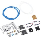 Ensemble d'accessoires MK8 Full Metal Sliver Extruder + Smoother + Tube PTFE + ressort + Silicone Cover pour imprimante 3D