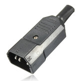 10A / 250V Black IEC C14 Αρσενικό βύσμα Rewiable Power Connector 3-pin Socket