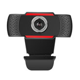 Webcams USB R9 480P HD de 2MP para computador com microfone integrado de absorção de som e resolução dinâmica de 640x480.