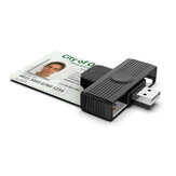 Rocketek USB Smart Card Reader ID Card CAC Leitor de cartão para cartões AKO OWA DKO JKO DCO