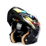 LVCOOL Full Face Motorcycle Helmet ABS Shell Motorcross Racing Helmet Dual Lens