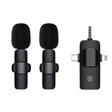 M18 3 az 1-ben vezeték nélküli Lavalier mikrofon iOS / Type-C / 3,5 mm Jack Mic Intelligens zajcsökkentéssel a telefon kamerájához SLR PC Laptop