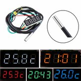 0.36 Inch 3-in-1 Tempo + Temperatura + Tensão Display DC7-30V Voltmeter Electronic Watch Clock Digital Tube