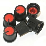 30 darab piros műanyag forgó potméter 6 mm-es lyukhoz