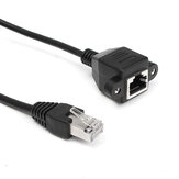 0.3-3m Kabel RJ45 Męski na żeński Śrubowy kabel przedłużający Ethernet LAN do montażu panelowego