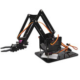 Robot DIY için MG90S Metal Dişli Servo ile 4DOF Birleştirme Akrilik Makine Robot Kol