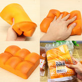 Ericsスクイーズ玩具　腹部筋肉のパン　オレンジ　オリジナルパッケージ付き　すごく低反発