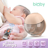 Bomba de mama elétrica portátil Bioby com Bluetooth, mãos livres, livre de BPA, confortável e acessórios para bebês, controle de aplicativo