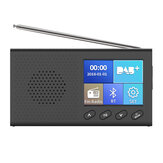 Radio DAB de bolsillo recargable con pantalla LCD a color de 2.4 pulgadas Reproductor de MP3 digital con sintonizador digital de radio FM DAB
