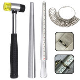 Ring Sizer Mandrel Jewelers Rubber Hammers Ring Mandrel Sizer with Ring Sizer Guage kits