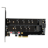 JEYI SK7 M.2 NVMe SSD NGFF a PCI-E X4 Scheda Adattatore a Doppia Interfaccia Supporta PCI E 3.0 Doppia Tensione