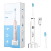 Cepillo de dientes eléctrico impermeable recargable por USB con 5 modos ajustables para blanquear los dientes