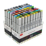 72 szín Mark Pen Design festék vázlatjelzők Oldható toll rajz rajzfilm Graffiti Art Markerek tollak