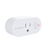 BlitzWolf® BW-SHP12 15A 1875W US Plug Smart WIFI Switch APP Remote Controller Timer Socket Work with Amazon Alexa Google Home Assistant