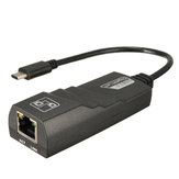 LEORY USB 3.1 Type C Reversibler (USB-C) zu RJ45 100 / 1000Mbps Gigabit Ethernet LAN Netzwerkadapter