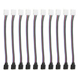 10 PCS 4 Pin 10MM Steckverbinderkabel für SMD3528/5050 nicht wasserdichte RGB LED-Streifen