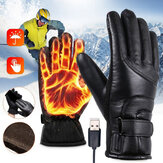 電気加熱手袋 防風サイクリング 冬の暖かい加熱タッチスクリーンスキー手袋 USB駆動式加熱手袋