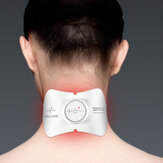 IPRee® EMS Elektrischer Nackenmassagegerät Multifunktional 3 Modi 15 Gänge einstellbar Mini Portable Massageaufkleber Halswirbelsäulen-Physiotherapie-Instrument