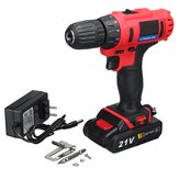 21V Cordless Drill Rechargeable Lithium Battery Electric Drill Power Drills Driver