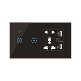 KINGART Wifi Умный выключатель света Ewelink/Smart Life Управление приложением Беспроводной переключатель стены Соединения с универсальной электрической розеткой/2* USB работают с Alexa Google Home