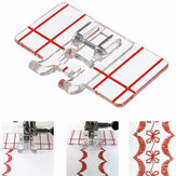 Máquina de coser paralela Herramienta de costura de puntada paralela simple Mini prensatelas de plástico transparente para uso doméstico multifuncional