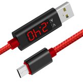 Bakeey 3A Micro USB رقمي Voltage Current LED عرض Fast شحن Data Cable 1.2M