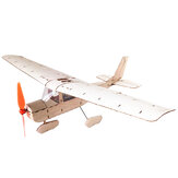 Mini avião RC Cessna 182 de madeira balsa com envergadura de 435 mm, Kit