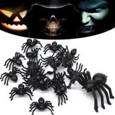 20pcs Halloween Plastic Spiders Spider Funny Joking Toy Decoration