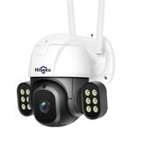 Hiseeu WHDA14 5MP WIFI Dome Câmera IP 5x Zoom PTZ Humanoid Recognition Onvif AI Alarme bidirecional Áudio Visão noturna em cores IP66 Waterpoof Smart House Video Camera