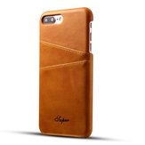 Housse de protection en cuir de vache de carte Premium pour iPhone 7 Plus/8 Plus