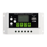 30A 12V/24V PWM Solar Panel Charge Controller Li-ion & Lead Acid Battery USB Charger LCD Display