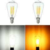 E14 6W LED Filament COB Retro Reines Weiß Warmweiß Kerzenlichtlampe Glühbirne AC220V