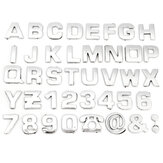 40個の3D DIYメタリックアルファベット＆ナンバーステッカーカーエンブレム文字バッジデカール