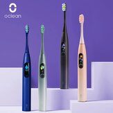 Oclean X PRO Smart Touch Screen Sonic Electric Toothbrush 32 níveis IPX7 à prova d'água 2 horas de carregamento rápido Aplicativo de suporte para limpador de dente inteligente para IOS e Android