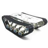 Châssis de voiture de tank de robot auto-assemblé DIY avec kit de chenilles en alliage d'aluminium