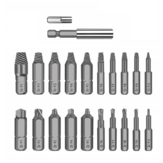 Drillpro 22pcs Damaged Screw Extractor Set for Broken Screw HSS Broken Bolt Extractor Screw Remover Kits