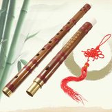 Flûte en bambou de style traditionnel chinois en tonalité de ré majeur et en clave de sol, fabriquée à la main et mesurant 61 mm