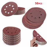 50Pcs 8 Holes Abrasive Sand Discs Sanding Paper 40 60 80 120 240 Grit Sand Paper