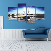 4 PCS طباعة فنية للحائط مكة المملكة الإسلامية الكعبة الحج لوحات قماشية تزيين