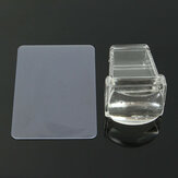 Clear Soft Silikon Nagel Stamping Schablone Printer Set Schaber Bild Platte Transfer Tools DIY Design