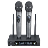 Odbiornik UHF 2 kanałowy system mikrofonów bezprzewodowych Dobra jakość dźwięku KTV Impreza Śpiew Rozrywka w domu
