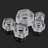 Suleve™ MXHN1 50Pcs Transparent Acrylic Nuts Hex Plastic Nut Washer Hexagonal Lock Nuts M6