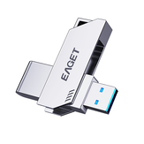 Clé USB Eaget F20 USB3.0 en alliage de zinc avec rotation à 360°, disque de mémoire flash 32G, 64G, 128G, 256G, clé USB en forme de pouce