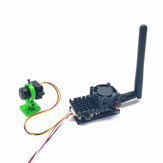 Transmissor sem fio FPV EWRF 5.8 GHz 2W 2000MW 48CH Vídeo AV Audio Sender com câmera CMOS de 2,8 mm e 1000TVL para drone de longo alcance