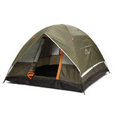 Tente de camping extérieure pour 2 à 4 personnes, double couche, imperméable, coupe-vent, anti-UV, pare-soleil
